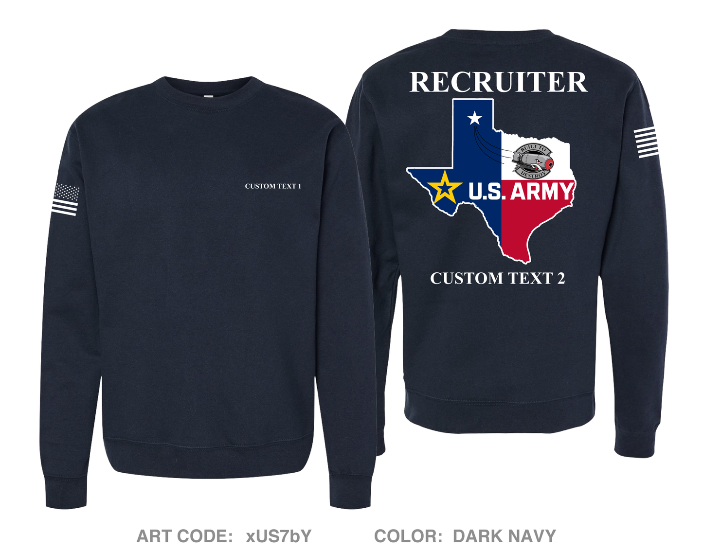 CUSTOM 4J1A Amarillo Recruiting Station Comfort Unisex Crewneck Sweatshirt - xUS7bY