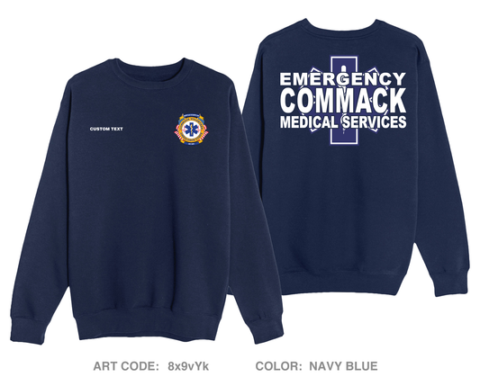 CUSTOM Commack Volunteer Ambulance Comfort Unisex Crewneck Sweatshirt - 8x9vYk