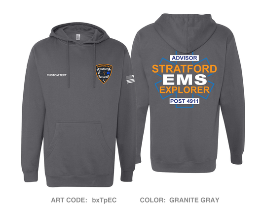 CUSTOM Stratford EMS Explorer Post 4911 Comfort Unisex Hooded Sweatshirt - bxTpEC