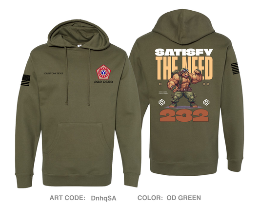 CUSTOM 232 CSSB Comfort Unisex Hooded Sweatshirt - DnhqSA