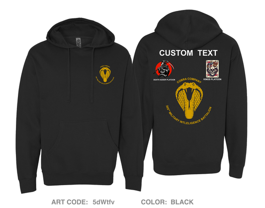 CUSTOM Charlie "Cobras" Company, 305th MI BN, 111th MI BDE Comfort Unisex Hooded Sweatshirt - 5dWtfv