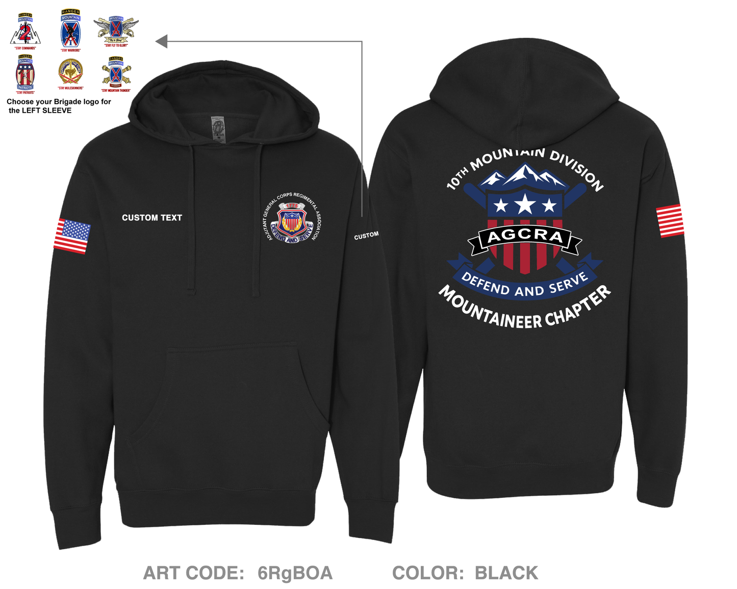 CUSTOM Mountaineer Agcra Comfort Unisex Hooded Sweatshirt - 6RgBOA