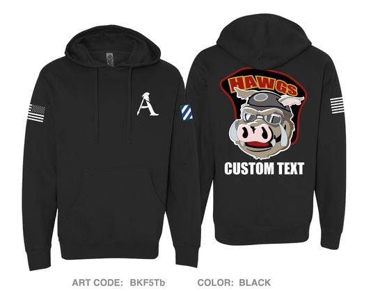 CUSTOM HQ Platoon, A CO, 3-67AR, 2ABCT, 3ID Comfort Unisex Hooded Sweatshirt - BKF5Tb