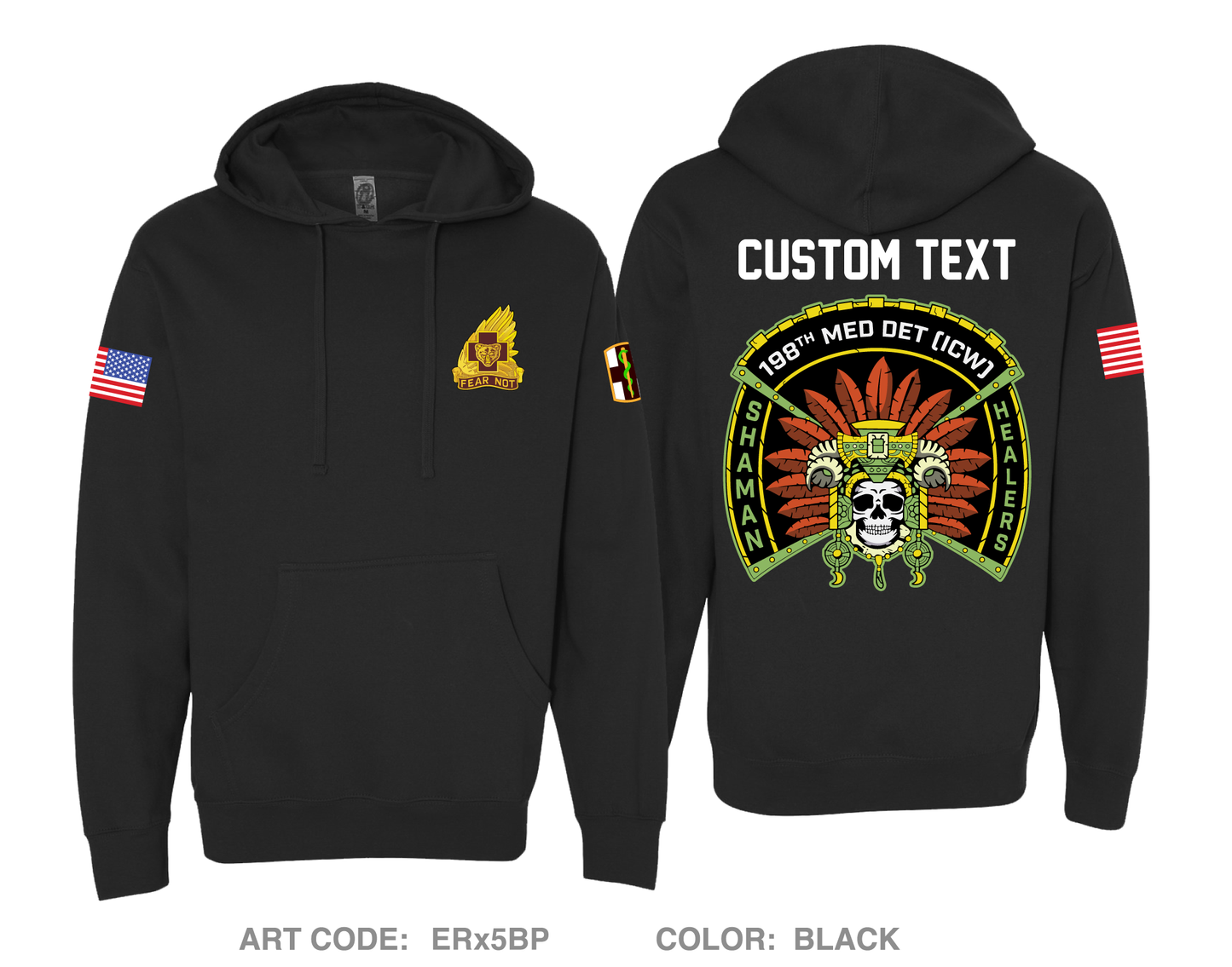 CUSTOM 198th Medical Detachment - ICW Comfort Unisex Hooded Sweatshirt - ERx5BP