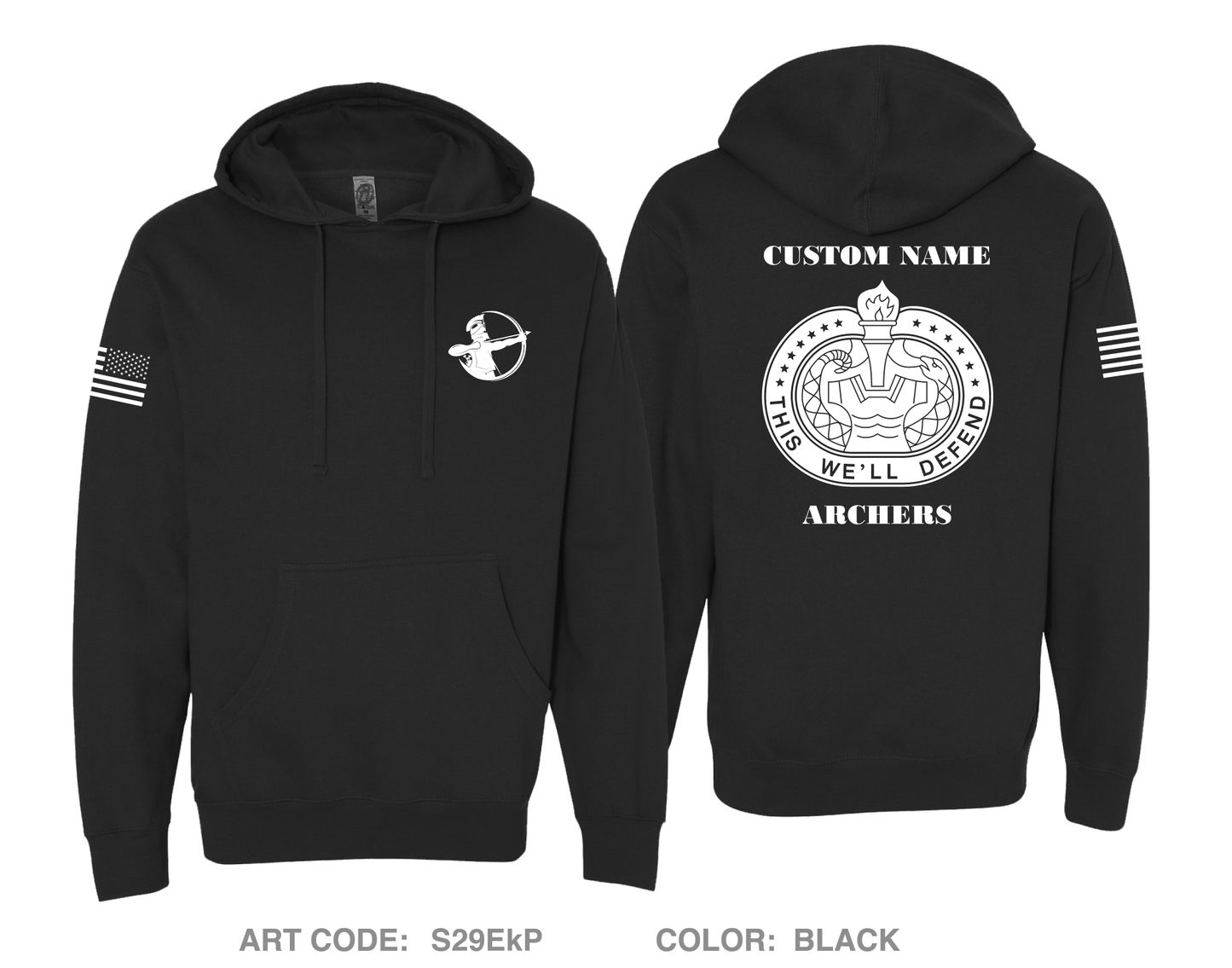 CUSTOM ALPHA COMPANY 305TH MI BN Comfort Unisex Hooded Sweatshirt - S29EkP