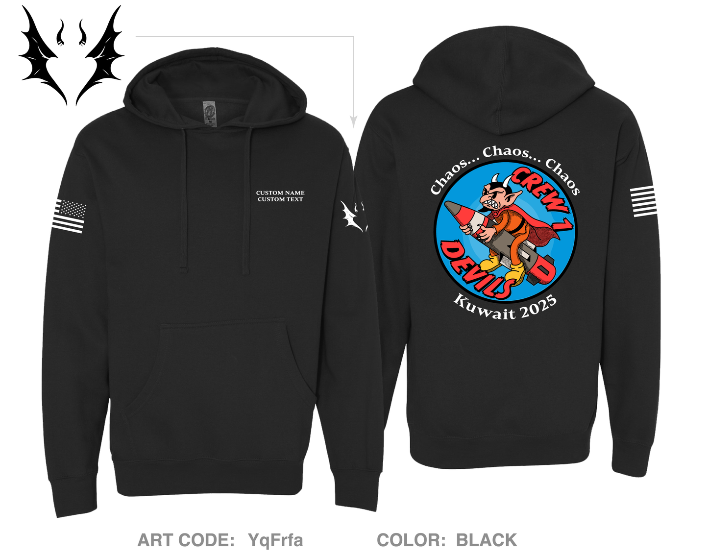 CUSTOM Bravo 1-44 ADA Crew 1 Comfort Unisex Hooded Sweatshirt - YqFrfa