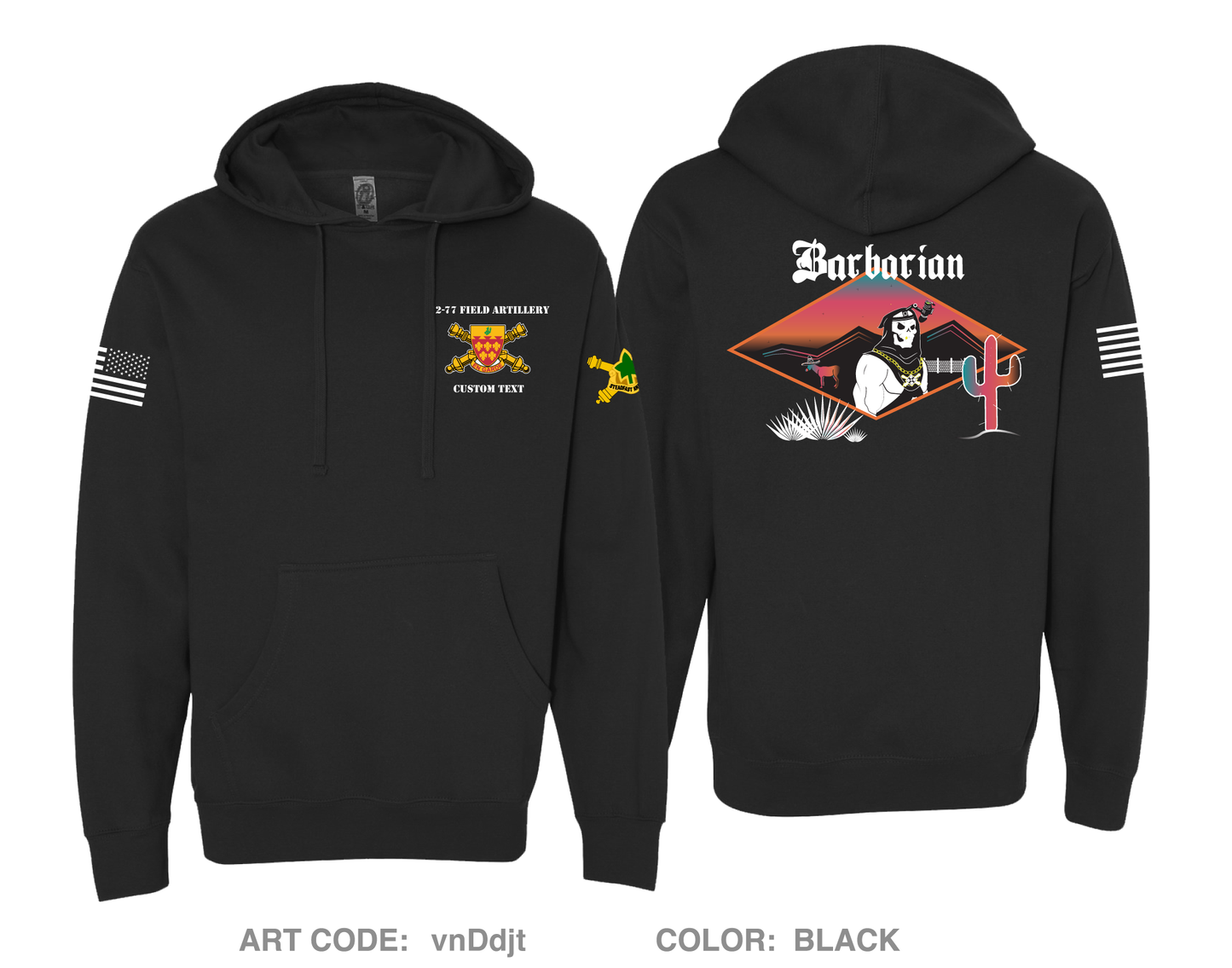 CUSTOM Barbarian/ 2-77 FA Comfort Unisex Hooded Sweatshirt - vnDdjt