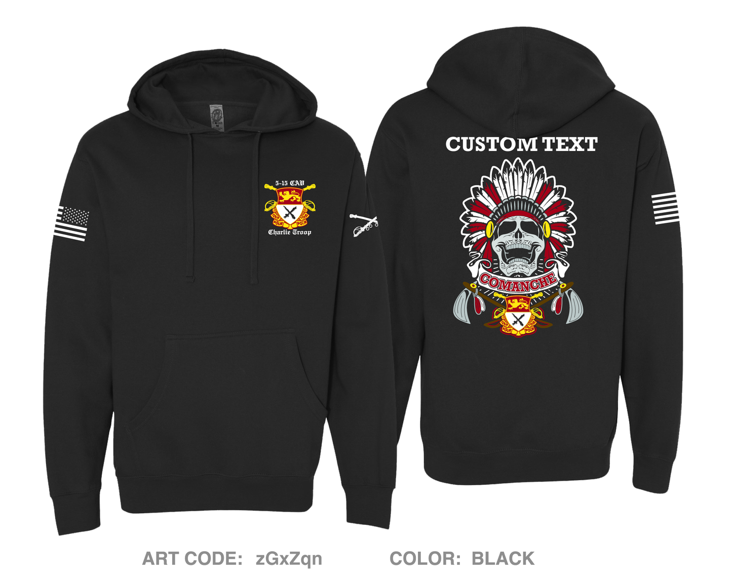 CUSTOM C TRP, 5-15 CAV Comfort Unisex Hooded Sweatshirt - zGxZqn