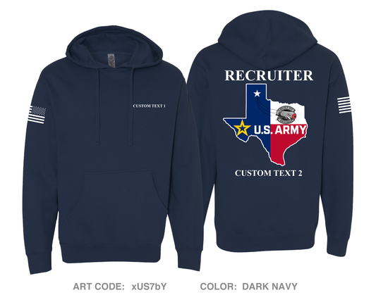 CUSTOM 4J1A Amarillo Recruiting Station Comfort Unisex Hooded Sweatshirt - xUS7bY