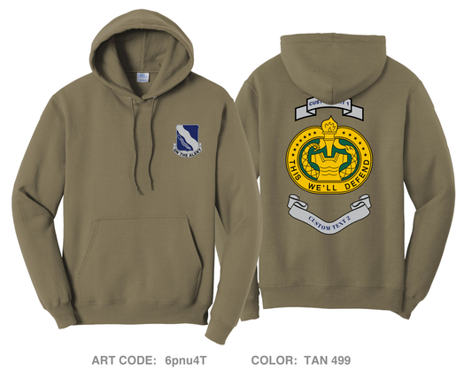 CUSTOM 2-398th BCT Comfort Unisex Hooded Sweatshirt - 6pnu4T