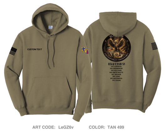 CUSTOM 83rd CSSB S1 Comfort Unisex Hooded Sweatshirt - LeGZ6v