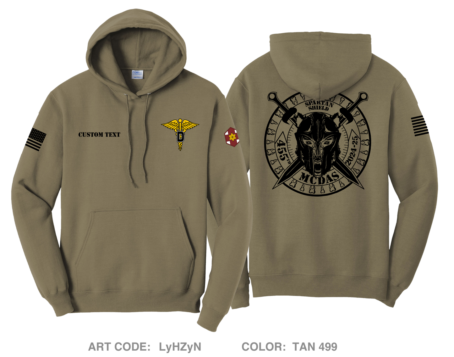 CUSTOM 455th MCD(AS)-FWD Comfort Unisex Hooded Sweatshirt - LyHZyN
