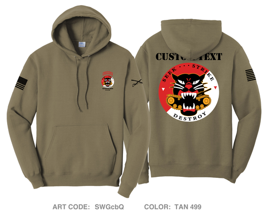 CUSTOM Destroyer Troop 2-15 CAV Comfort Unisex Hooded Sweatshirt - SWGcbQ