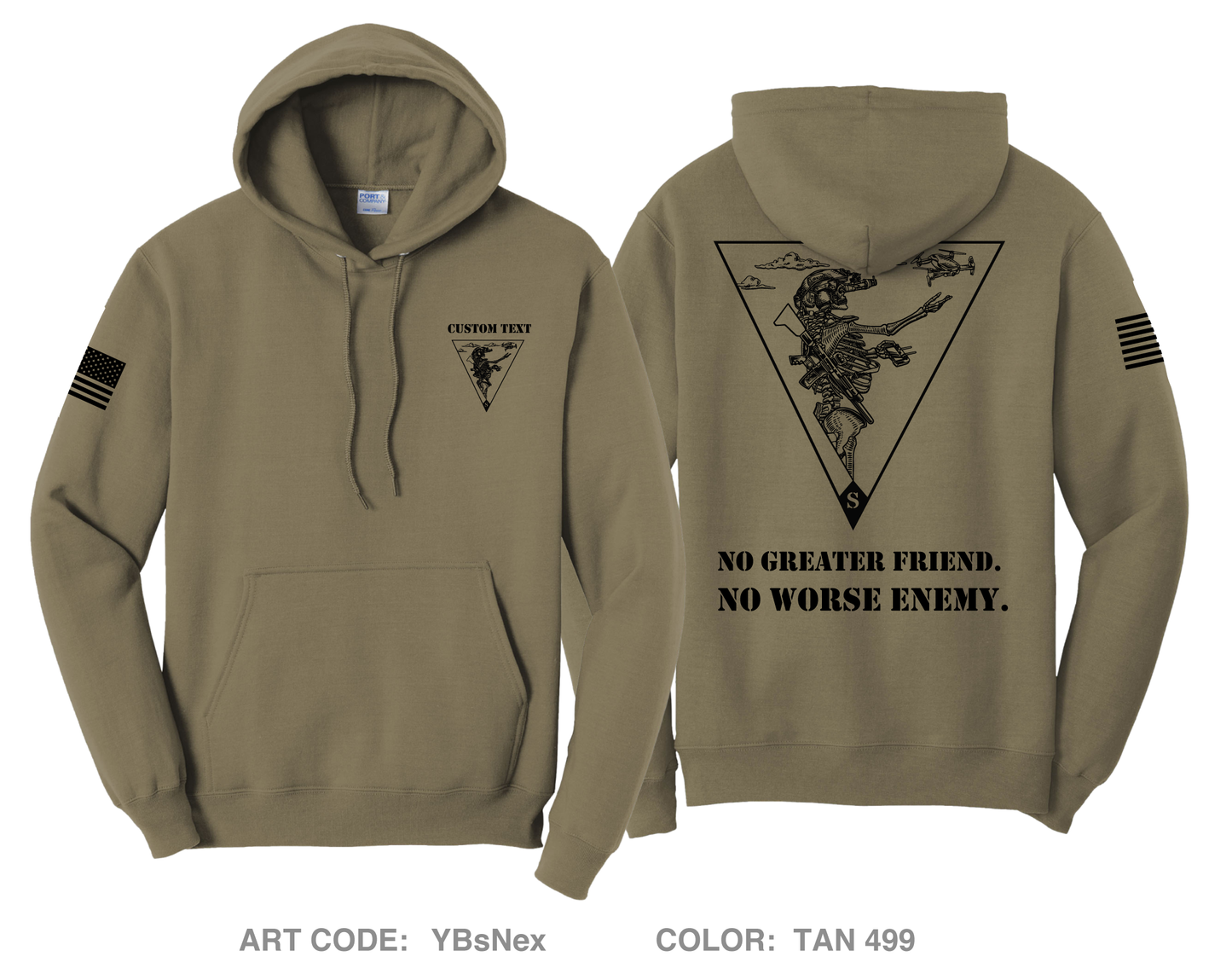 CUSTOM 2-30IN BN Comfort Unisex Hooded Sweatshirt - YBsNex