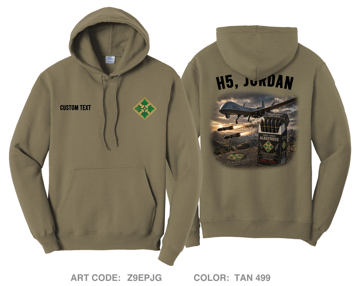 CUSTOM F/4 Task Force Albatross Comfort Unisex Hooded Sweatshirt - Z9EPJG