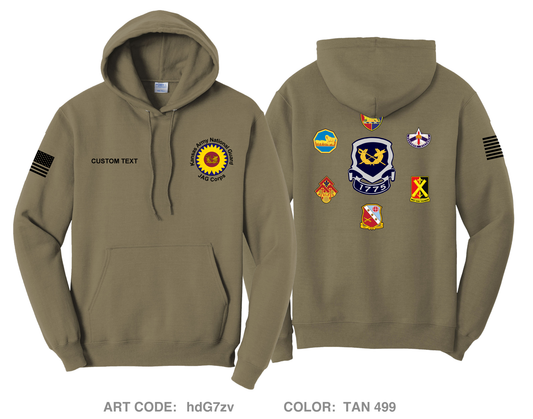 CUSTOM  Kansas Army National Guard JAG Corps Comfort Unisex Hooded Sweatshirt - hdG7zv