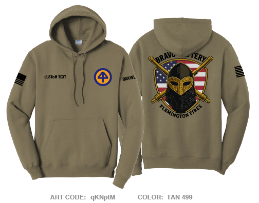 CUSTOM Bravo Battery 3-112 FA Fundraising Collection Comfort Unisex Hooded Sweatshirt - qKNptM