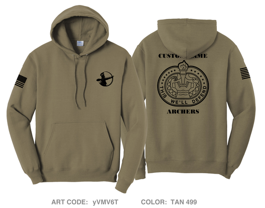 CUSTOM ALPHA COMPANY 305TH MI BN Comfort Unisex Hooded Sweatshirt - yVMV6T