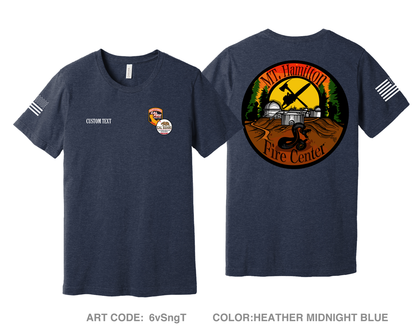 CUSTOM Mount Hamilton Fire Center Comfort Unisex Triblend SS Tee - 6vSngT