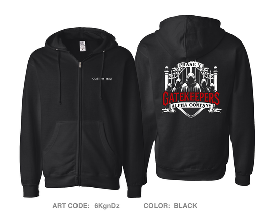 CUSTOM Phase V, 229th MI BN Comfort Unisex Cotton Blend Full-Zip Hooded Sweatshirt - 6KgnDz