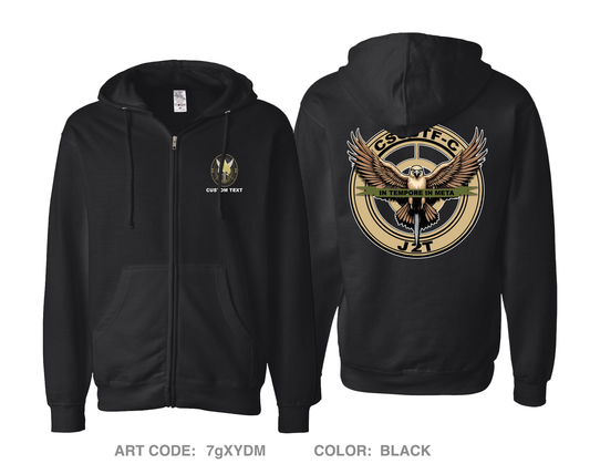 CUSTOM CSOJTF-C J2T Comfort Unisex Cotton Blend Full-Zip Hooded Sweatshirt - 7gXYDM