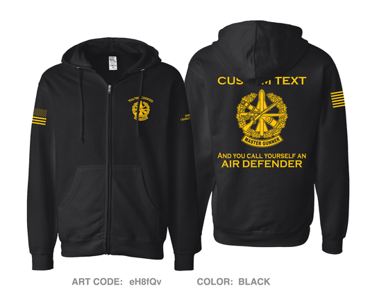 CUSTOM Avenger Master Gunner Comfort Unisex Cotton Blend Full-Zip Hooded Sweatshirt - eH8fQv