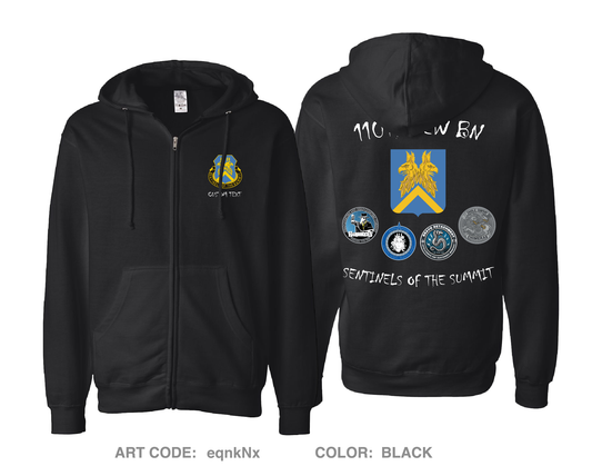 CUSTOM 110th IEW BN Comfort Unisex Cotton Blend Full-Zip Hooded Sweatshirt - eqnkNx