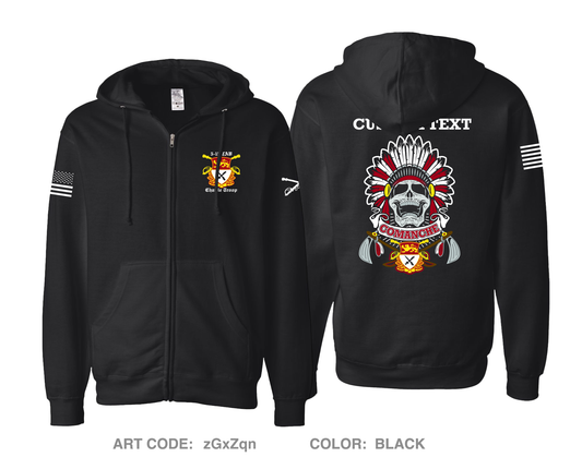 CUSTOM C TRP, 5-15 CAV Comfort Unisex Cotton Blend Full-Zip Hooded Sweatshirt - zGxZqn