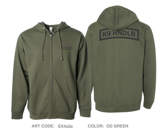 CUSTOM Aberdeen Proving Ground Police Department Comfort Unisex Cotton Blend Full-Zip Hooded Sweatshirt - EX4a2a