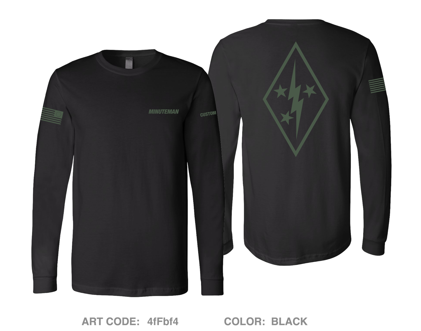 CUSTOM Minuteman Home Services Comfort Unisex Cotton LS Tee - 4fFbf4