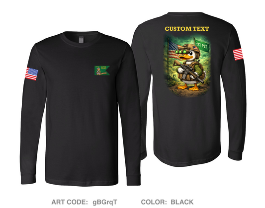 Battle Ducks Comfort Unisex Cotton LS Tee - gBGrqT