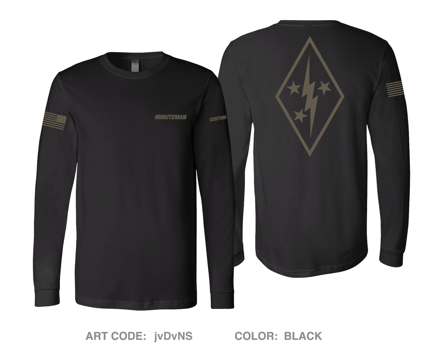 CUSTOM Minuteman Home Services Comfort Unisex Cotton LS Tee - jvDvNS