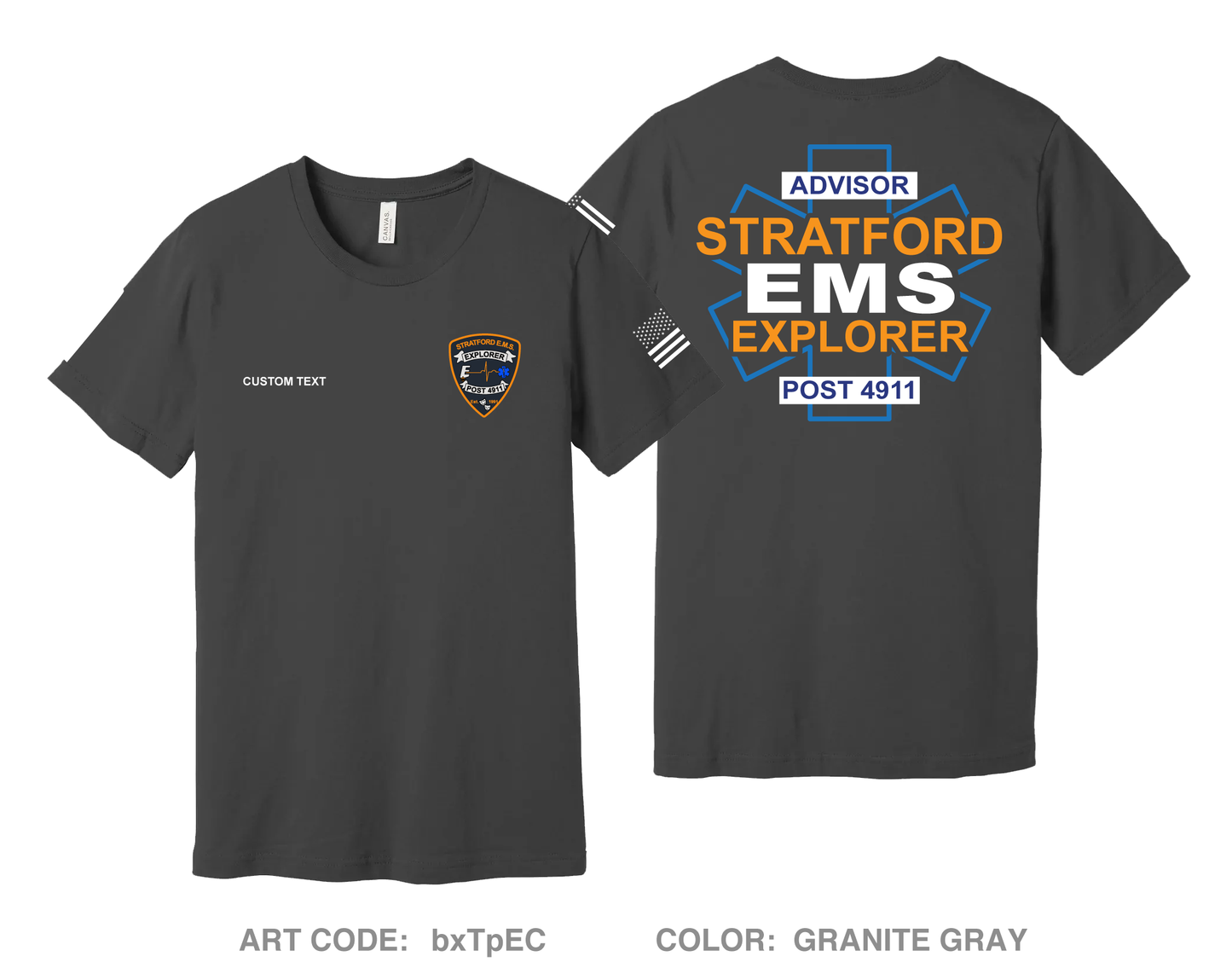CUSTOM Stratford EMS Explorer Post 4911 Comfort Unisex Cotton SS Tee - bxTpEC