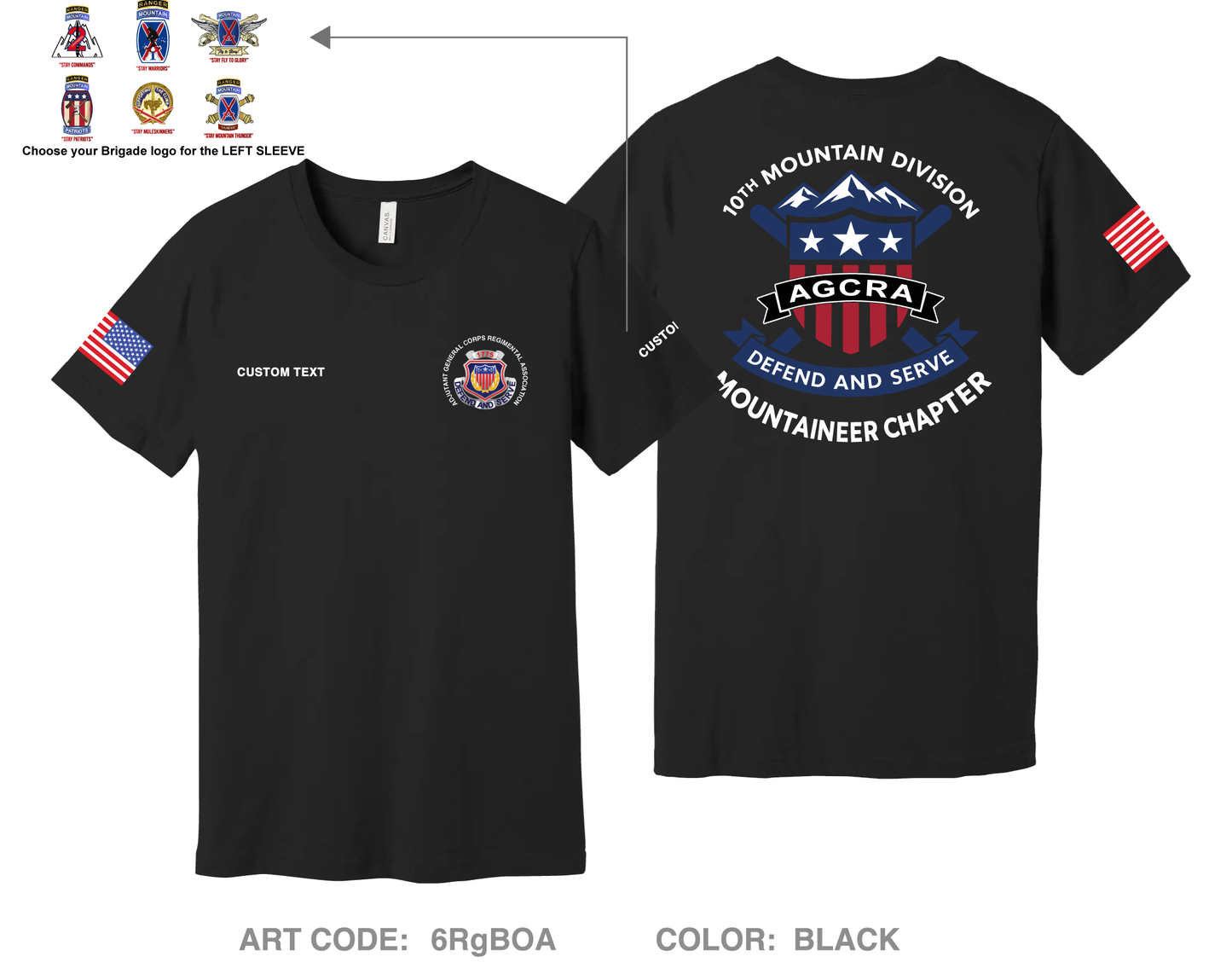 CUSTOM Mountaineer Agcra Comfort Unisex Cotton SS Tee - 6RgBOA