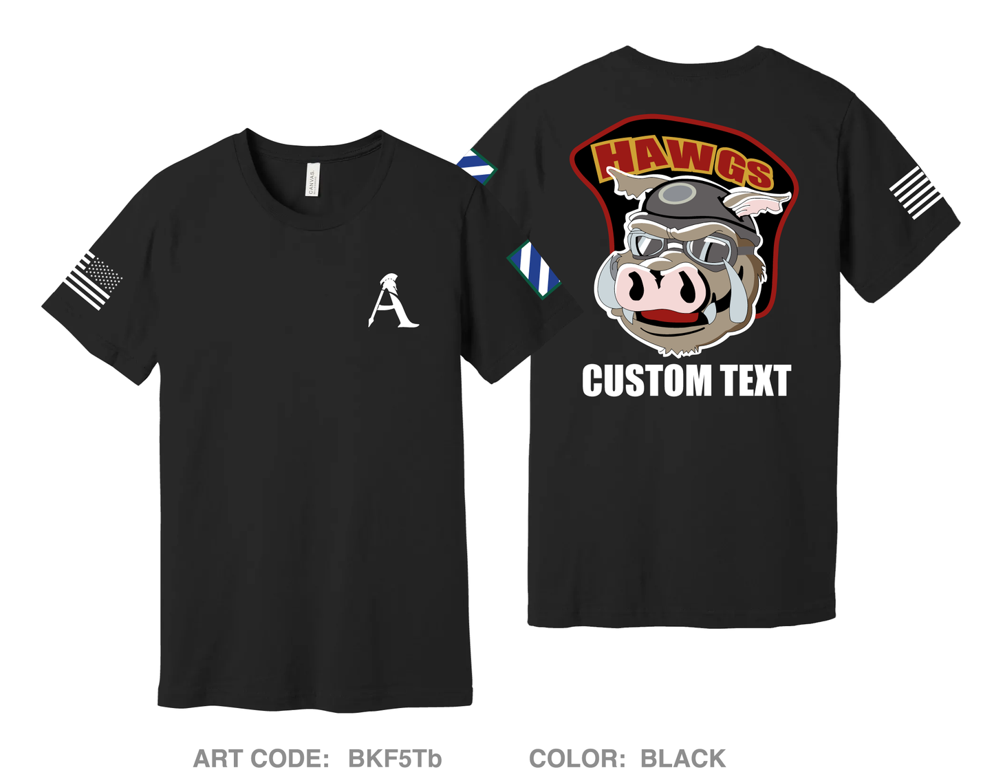 CUSTOM HQ Platoon, A CO, 3-67AR, 2ABCT, 3ID Comfort Unisex Cotton SS Tee - BKF5Tb