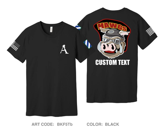 CUSTOM HQ Platoon, A CO, 3-67AR, 2ABCT, 3ID Comfort Unisex Cotton SS Tee - BKF5Tb