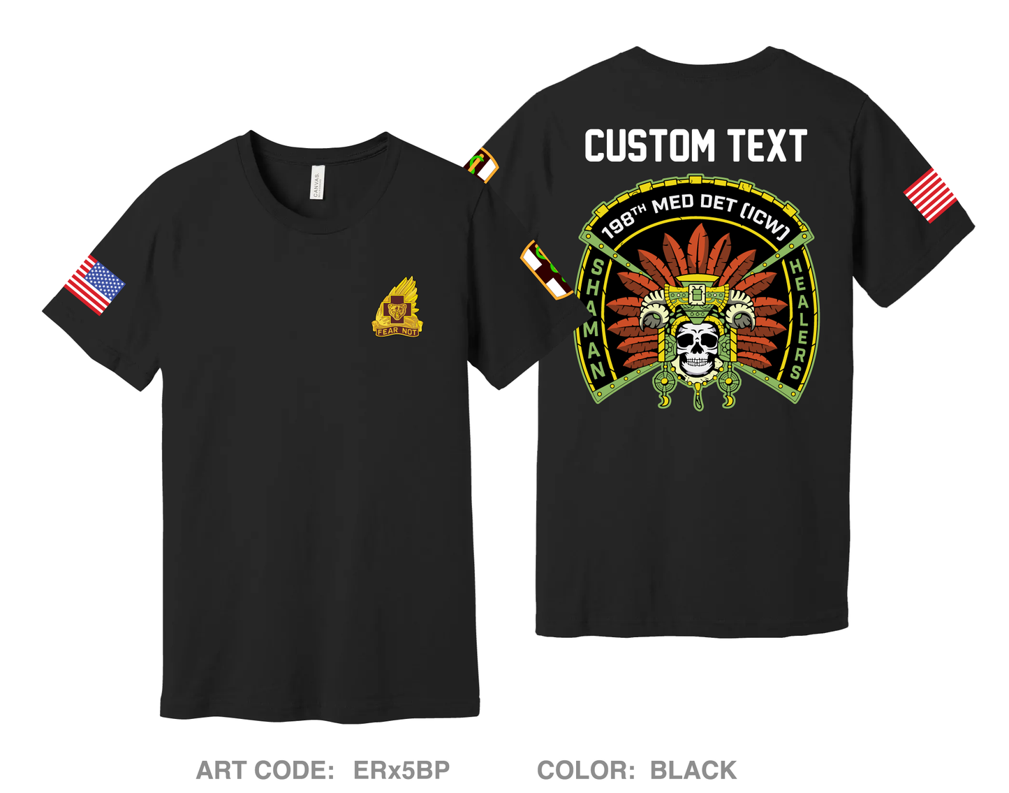 CUSTOM 198th Medical Detachment - ICW Comfort Unisex Cotton SS Tee - ERx5BP