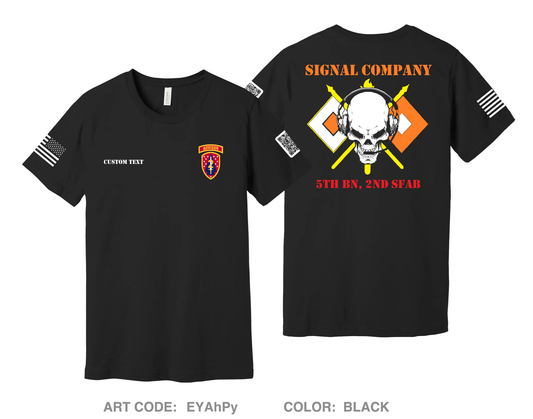 CUSTOM C Co, 5th BN, 2 SFAB Comfort Unisex Cotton SS Tee - EYAhPy