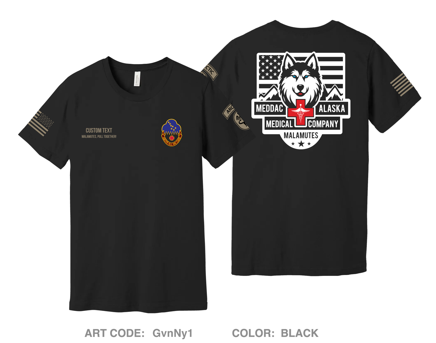 CUSTOM MEDDAC-ALASKA Comfort Unisex Cotton SS Tee - GvnNy1