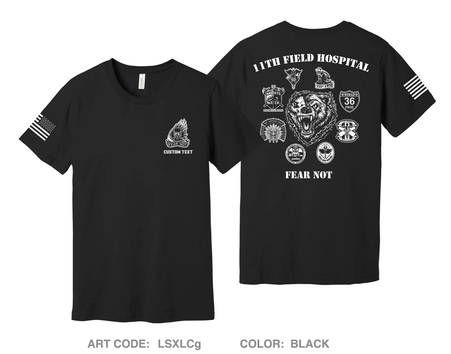 CUSTOM 11th Field Hospital Comfort Unisex Cotton SS Tee - LSXLCg