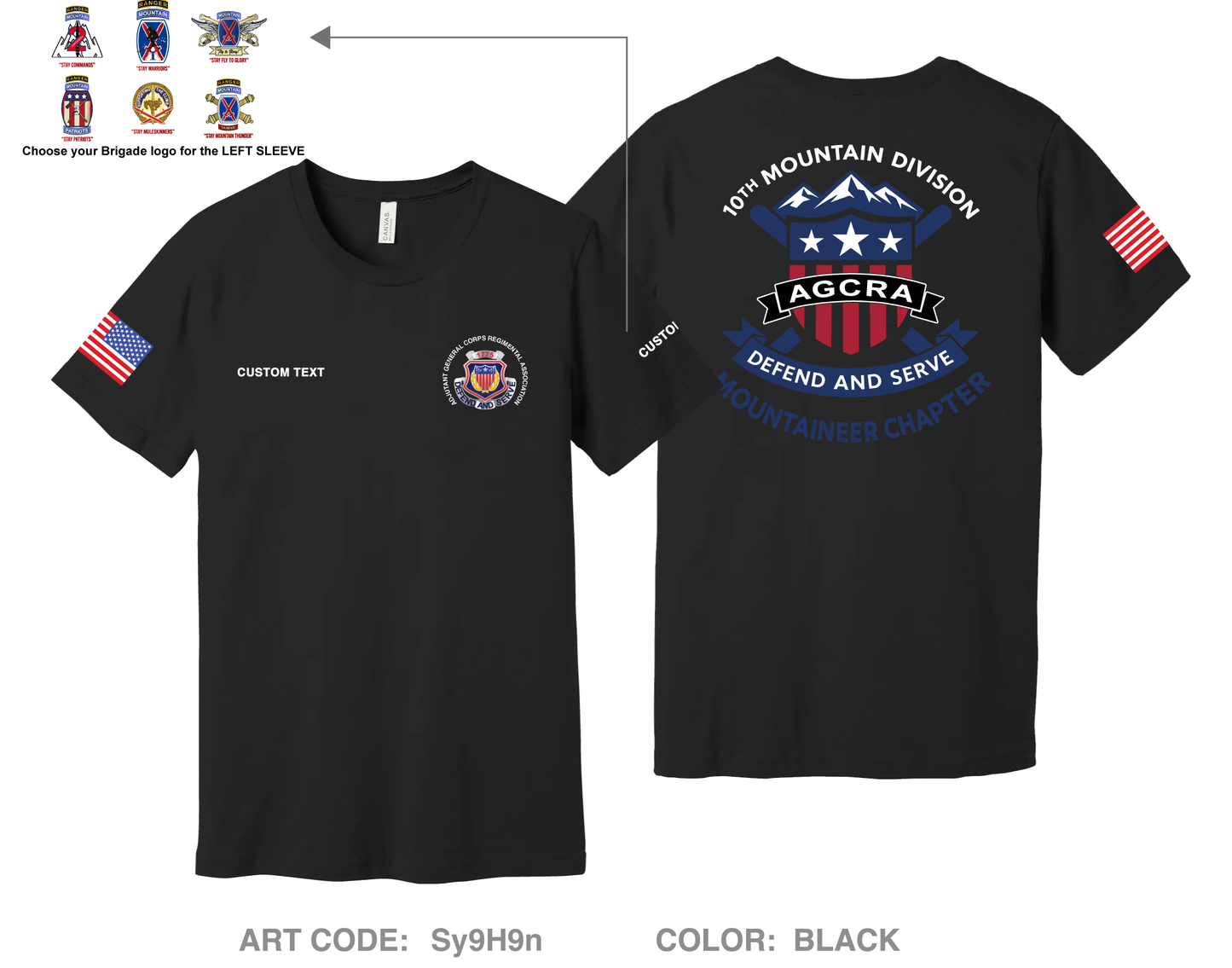CUSTOM Mountaineer Agcra Comfort Unisex Cotton SS Tee - Sy9H9n
