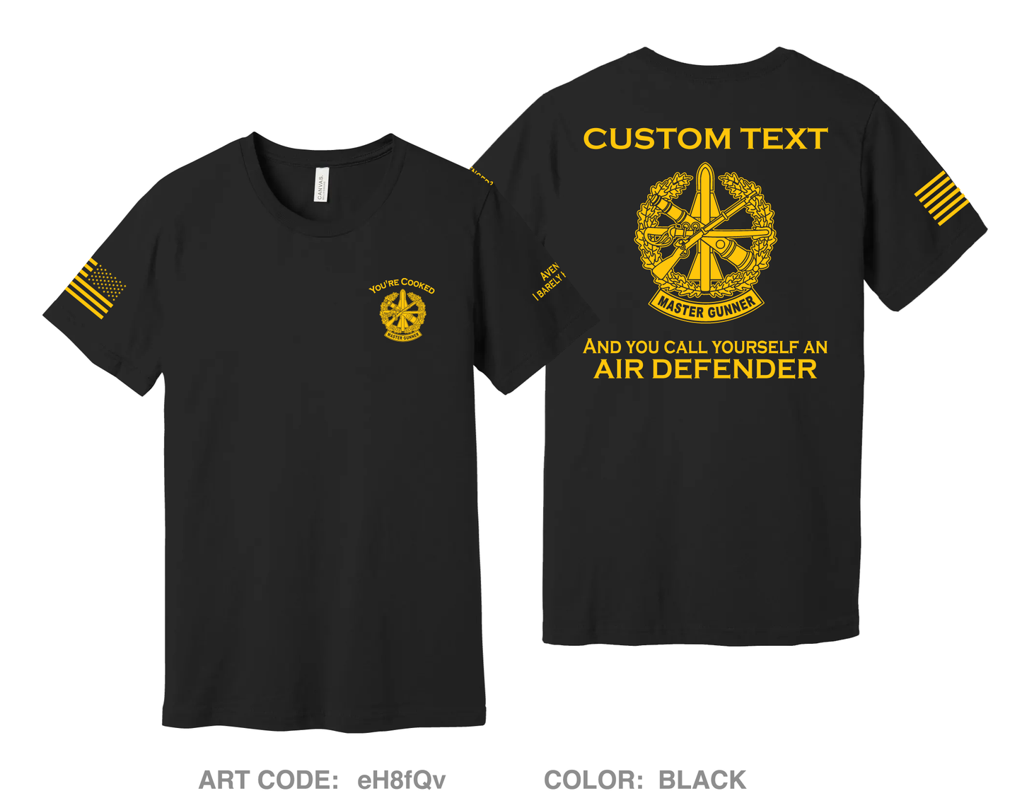 CUSTOM Avenger Master Gunner Comfort Unisex Cotton SS Tee - eH8fQv