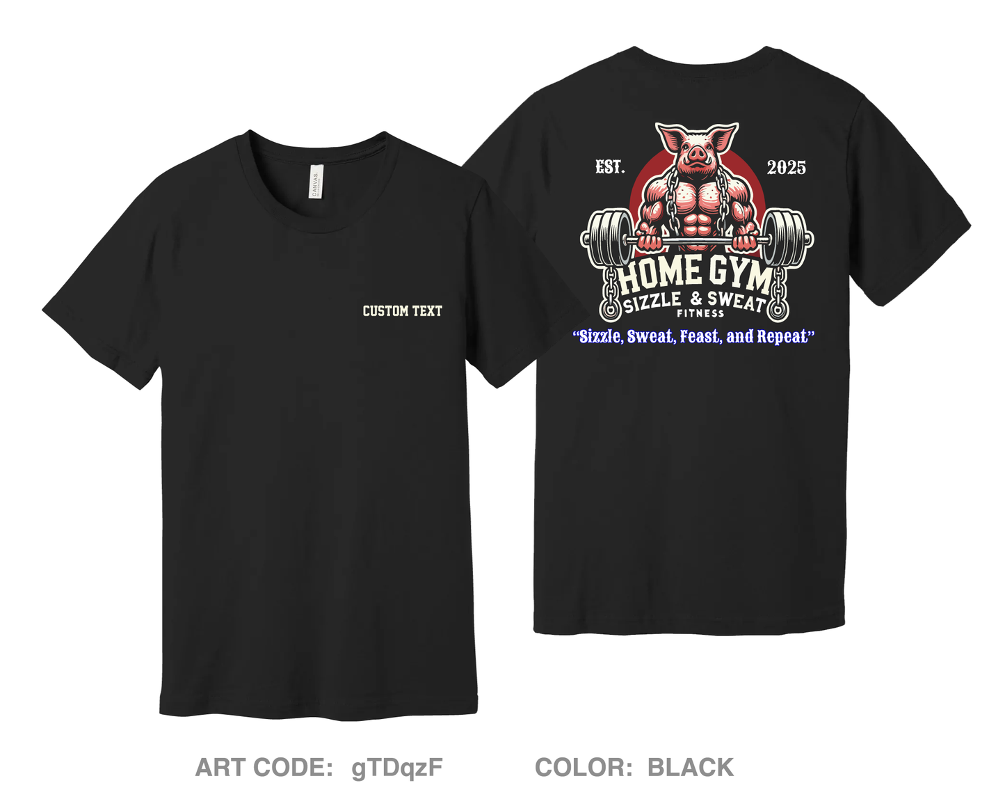 CUSTOM  Sizzle and Sweat Fitness Comfort Unisex Cotton SS Tee - gTDqzF