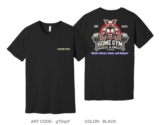 CUSTOM  Sizzle and Sweat Fitness Comfort Unisex Cotton SS Tee - gTDqzF