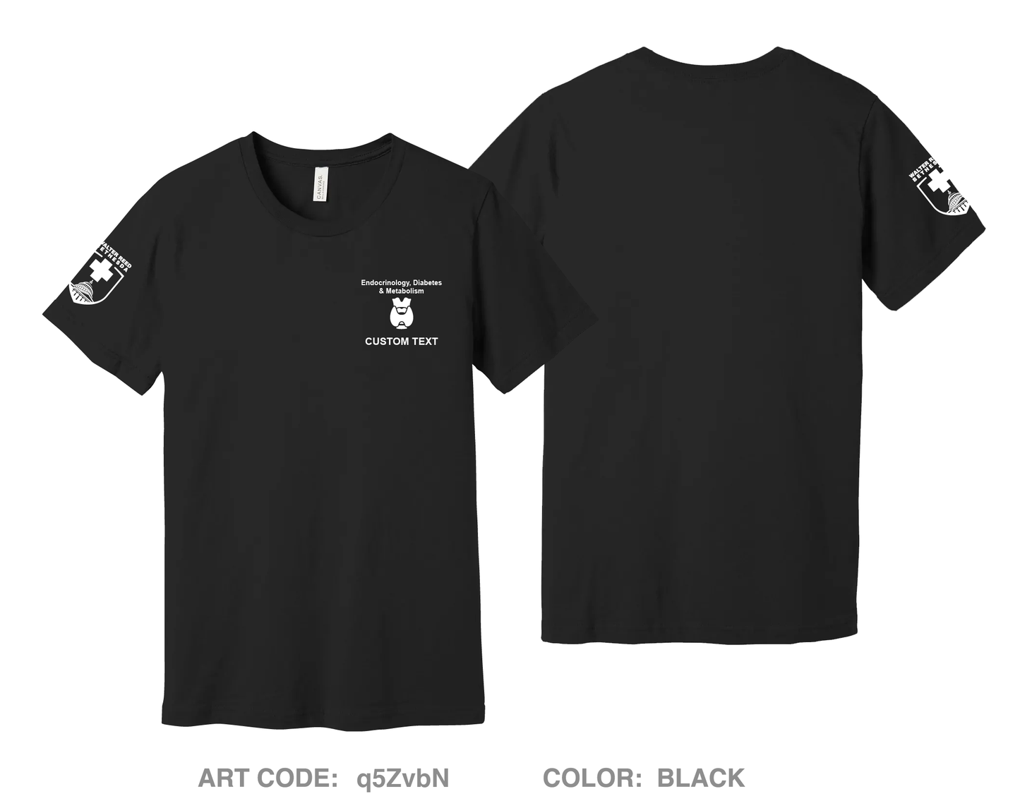 CUSTOM Walter Reed National Military Medical Center Endocrinology Comfort Unisex Cotton SS Tee - q5ZvbN