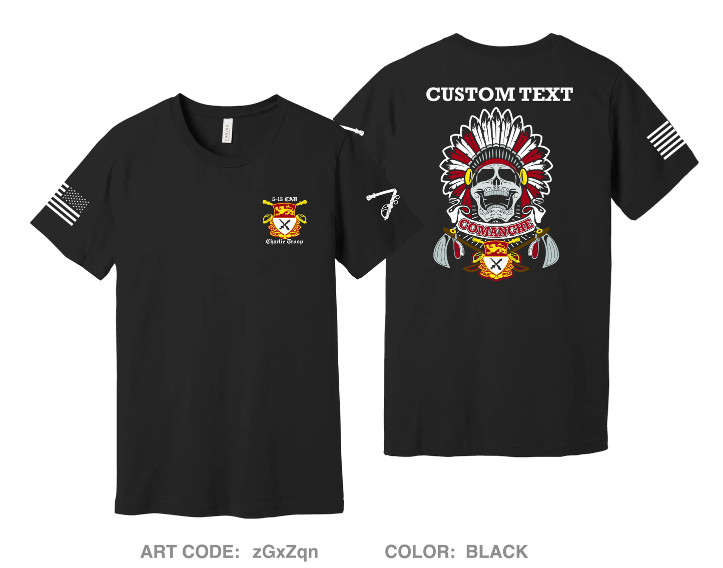 CUSTOM C TRP, 5-15 CAV Comfort Unisex Cotton SS Tee - zGxZqn