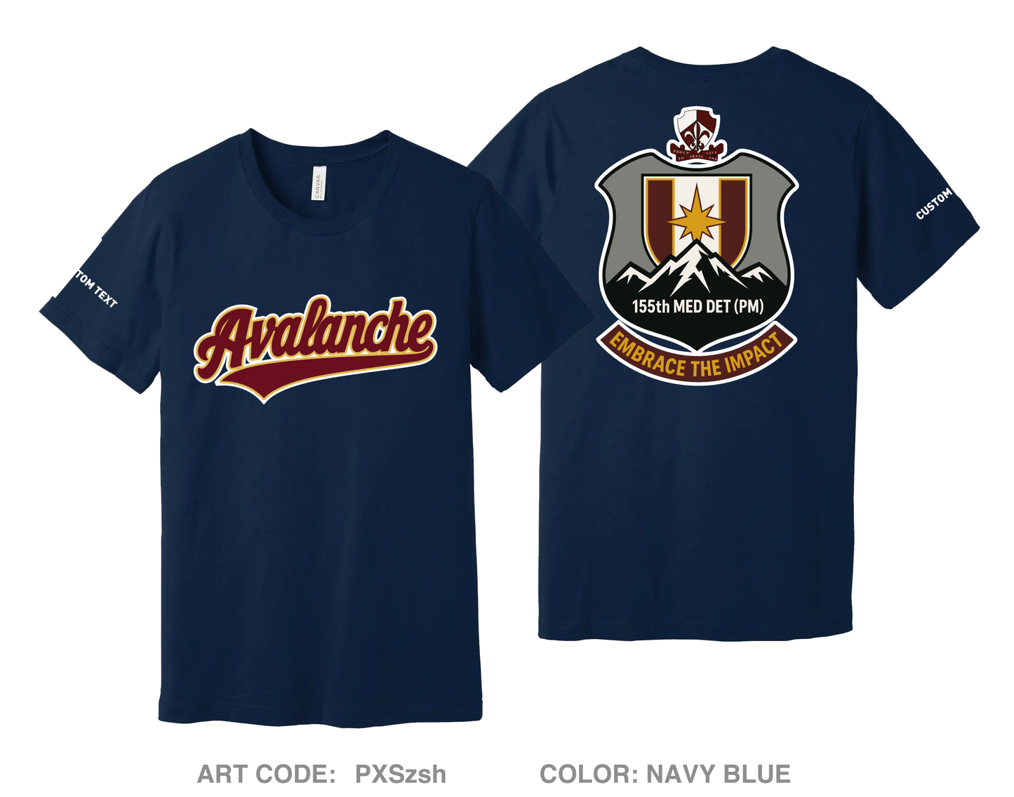CUSTOM 155th Medical Detachment (PM) Comfort Unisex Cotton SS Tee - PXSzsh