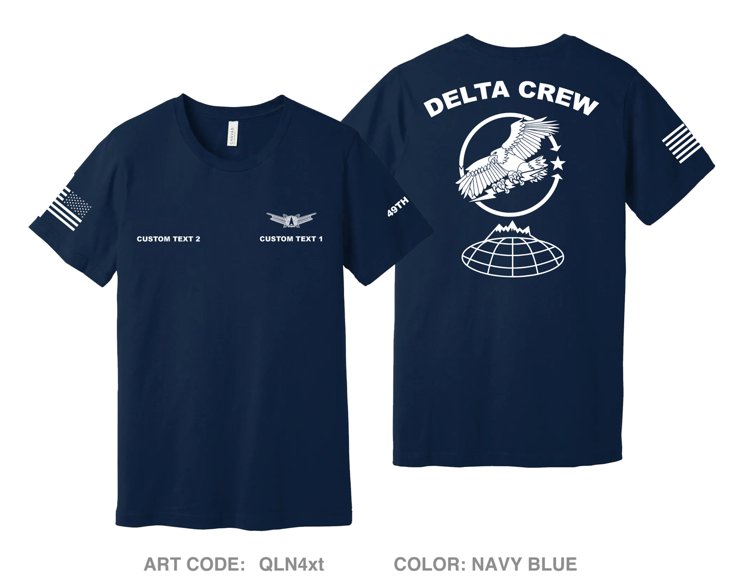 CUSTOM Delta Crew Comfort Unisex Cotton SS Tee - QLN4xt