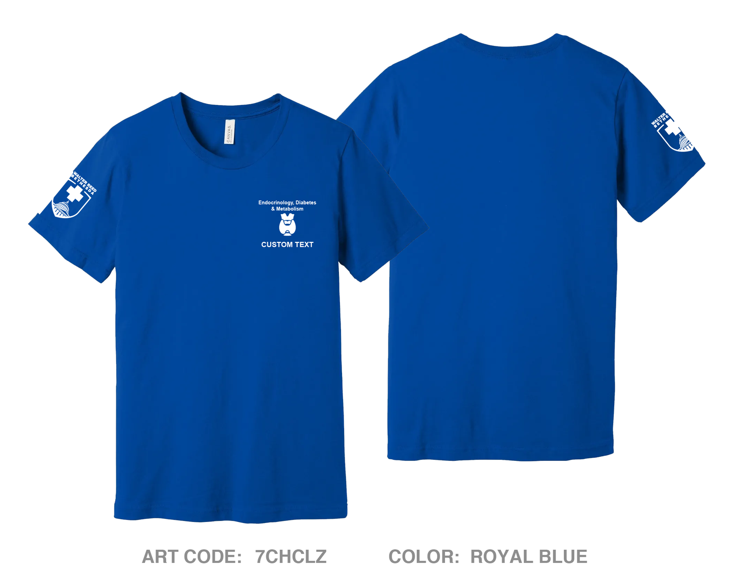 CUSTOM Walter Reed National Military Medical Center Endocrinology Comfort Unisex Cotton SS Tee - 7CHCLZ