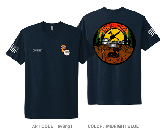 CUSTOM Mount Hamilton Fire Center Comfort Unisex Cotton SS Tee - 6vSngT